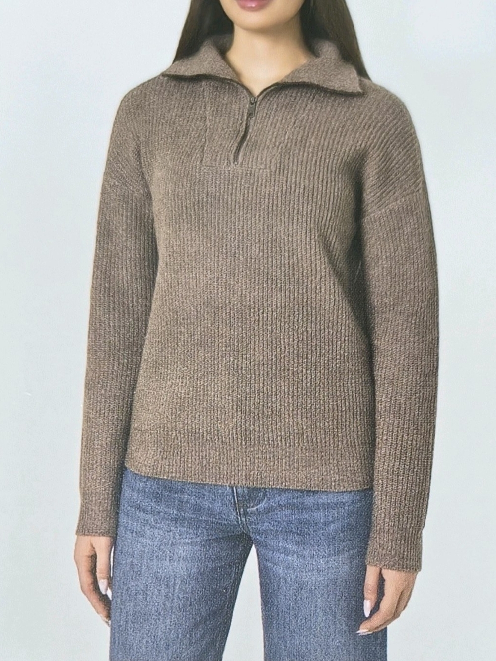 NEW! Modern Ambition Women's Knit Quarter Zip Sweater